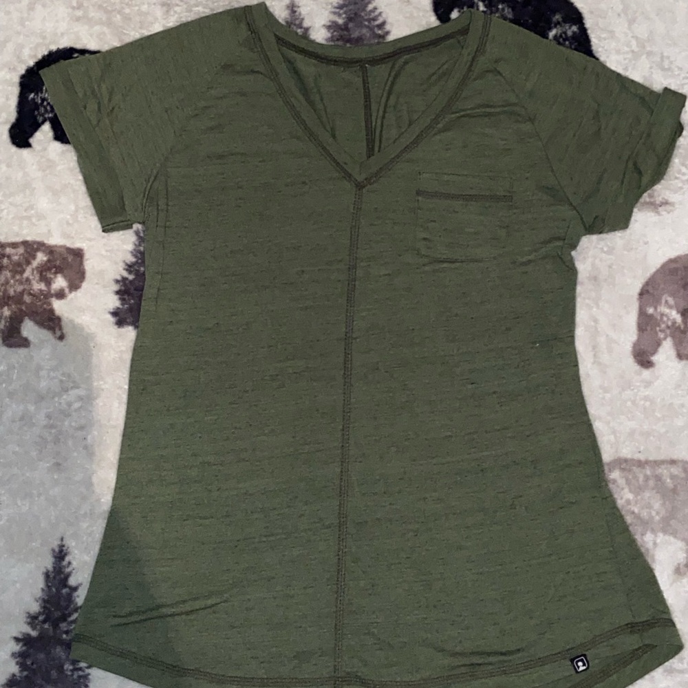 Green v neck t shirt